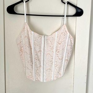 Cider brand cropped corset top